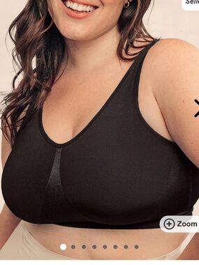 Truekind Everyday Throw-on Wireless Bralette - Black - 4XL